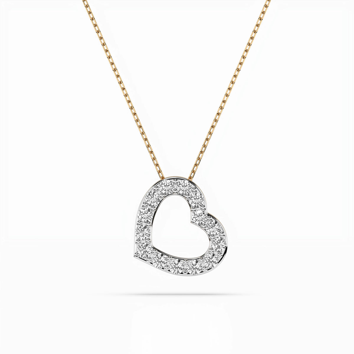 Colier din Aur cu Diamante, Forma Rotund Briliant, 0,35 CT
