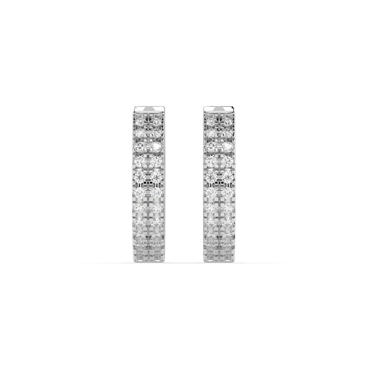 Cercei din Aur cu Diamante, Forma Rotund Briliant, 0,19 CT