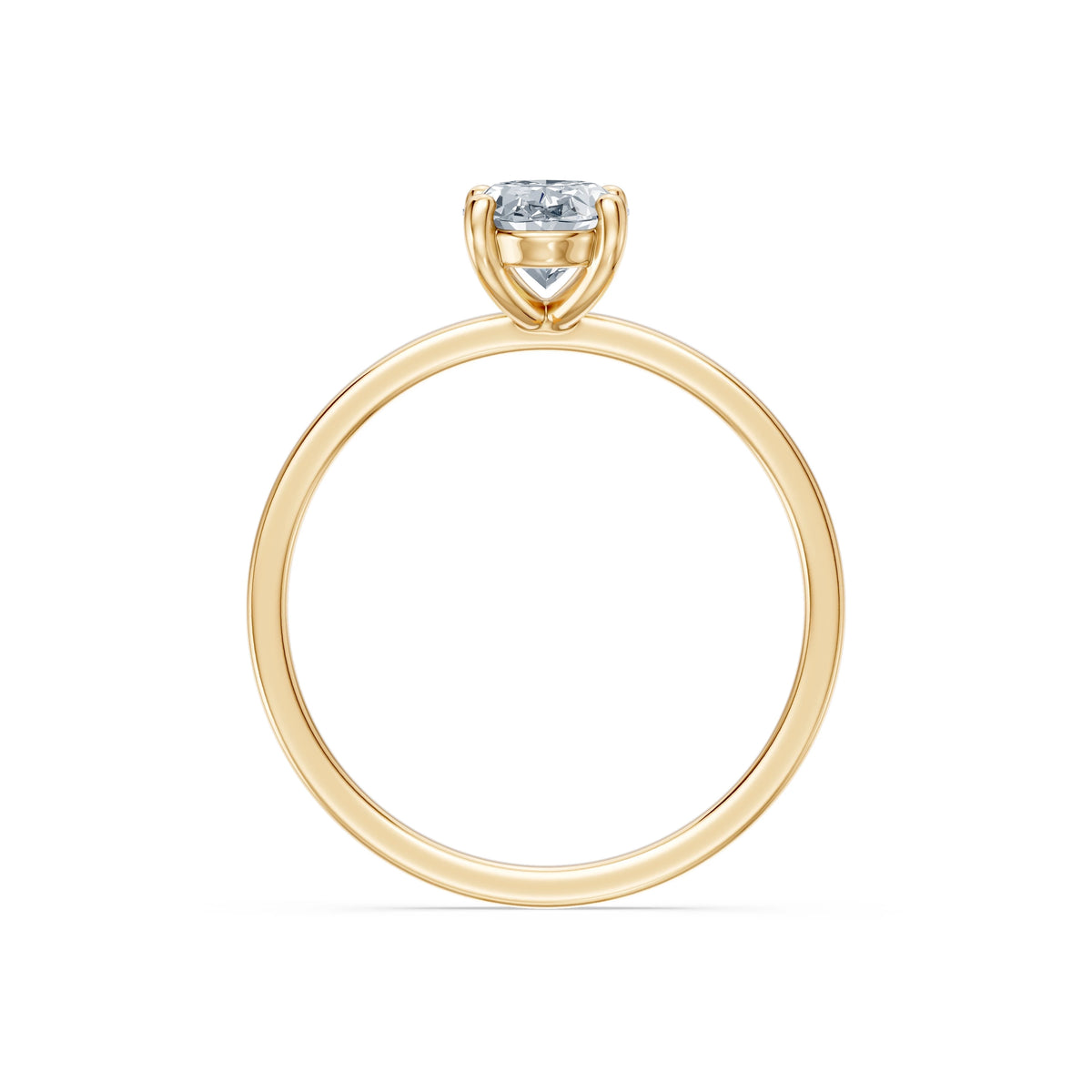 Inel de Logodnă Solitaire din Aur, Diamant Oval 1,00 CT