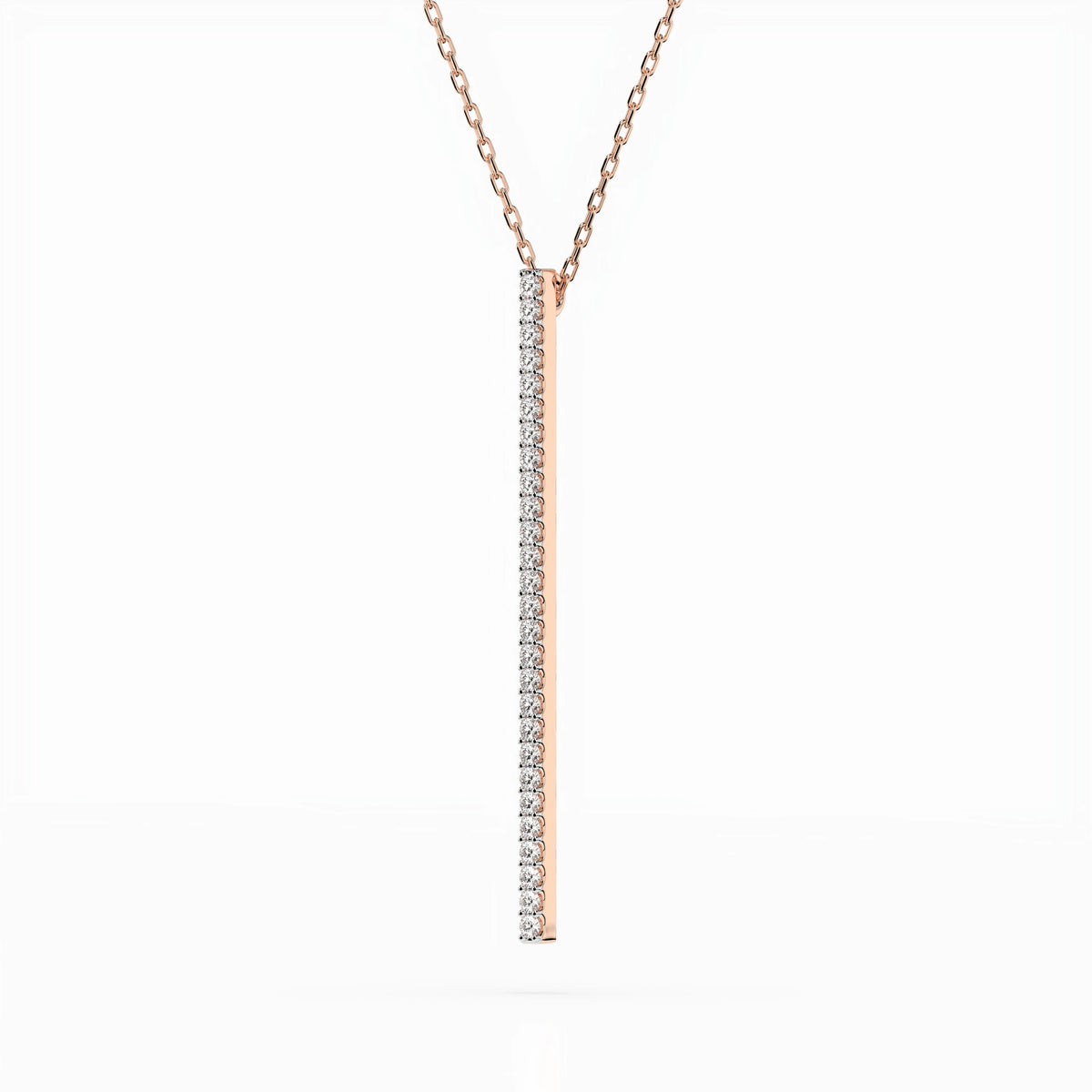 Colier din Aur cu Diamante, Forma Rotund Briliant, 0,14 CT