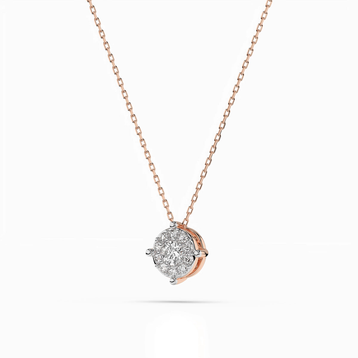 Colier din Aur cu Diamante, Forma Rotund Briliant, 0,11 CT