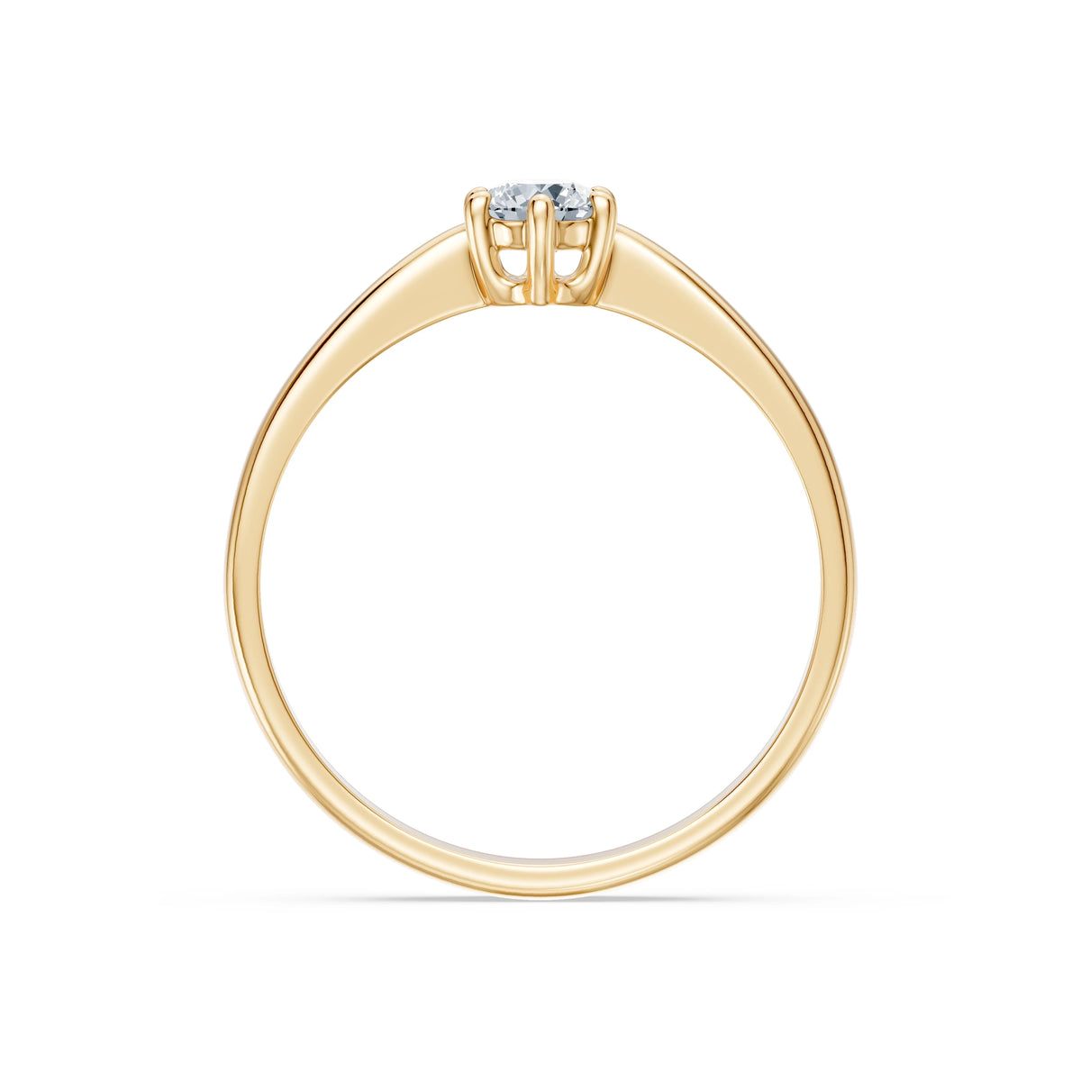 Inel de Logodnă Solitaire din Aur, Diamant Rotund Briliant 0,30 CT