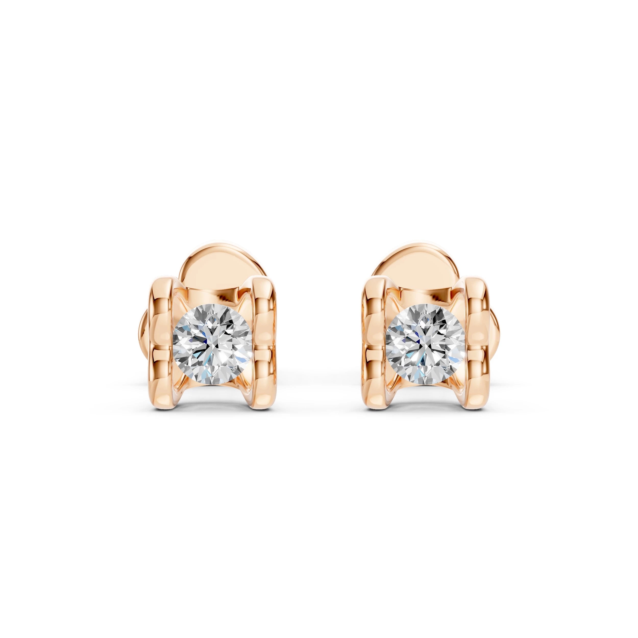 Cercei din Aur cu Diamante Rotunde Briliant 0.20 CT