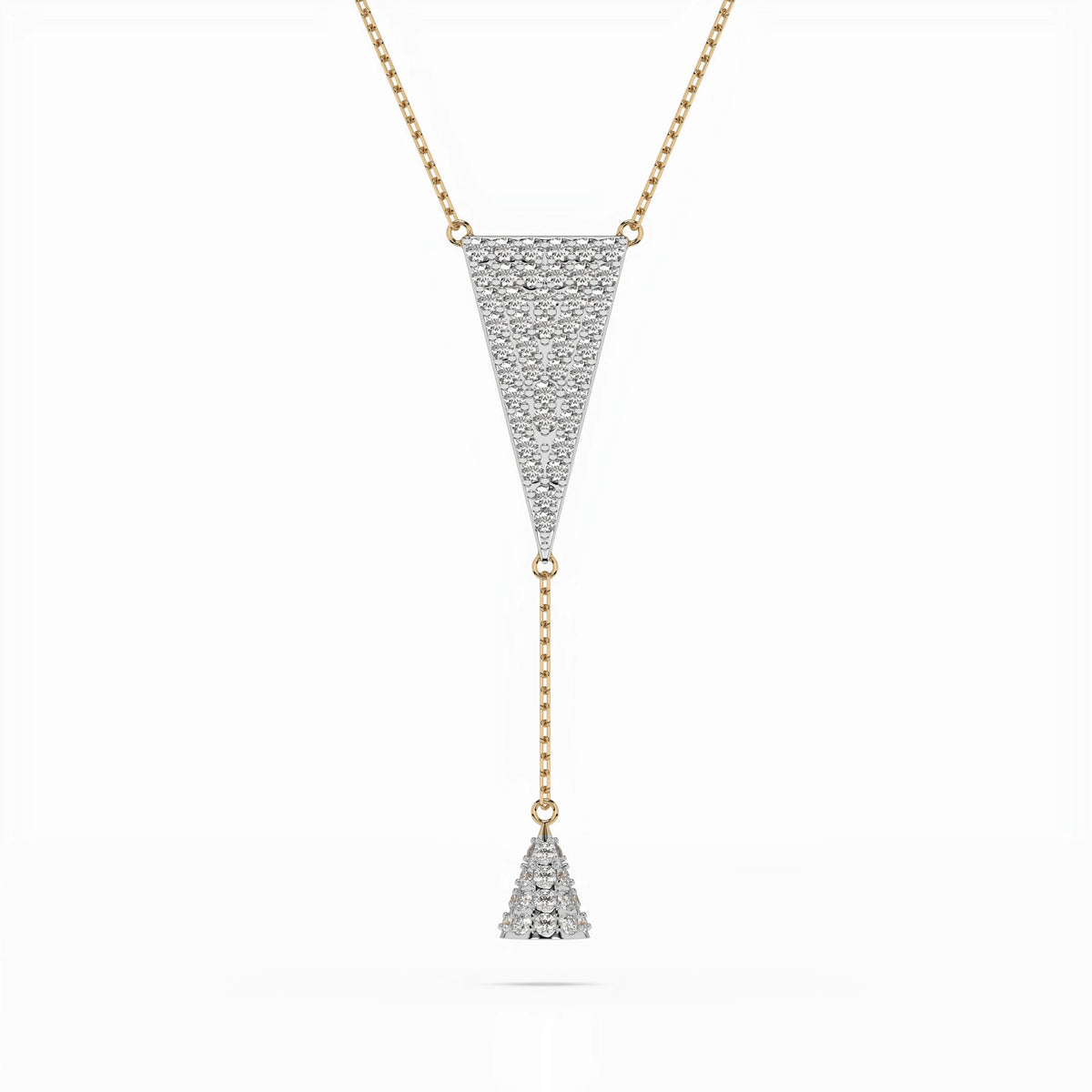 Colier din Aur cu Diamante, Forma Rotund Briliant, 0,41 CT