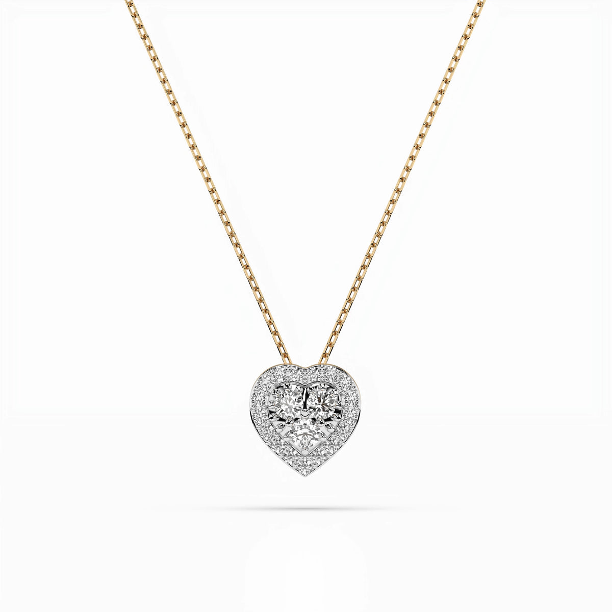 Colier din Aur cu Diamante, Forma Rotund Briliant, 0,17 CT