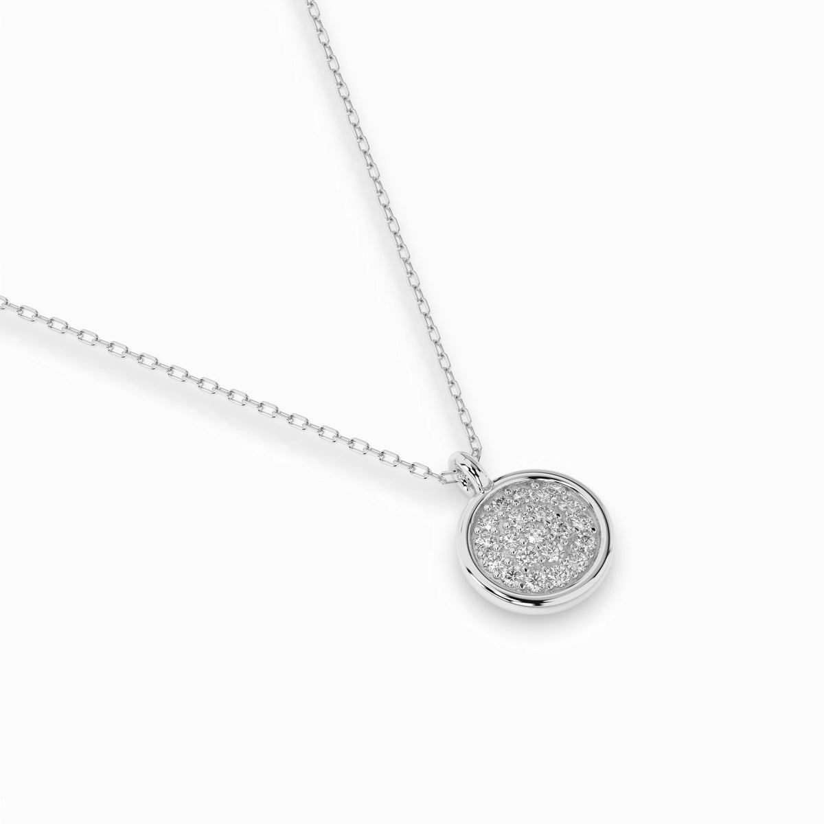 Colier din Aur cu Diamante, Forma Rotund Briliant, 0,12 CT