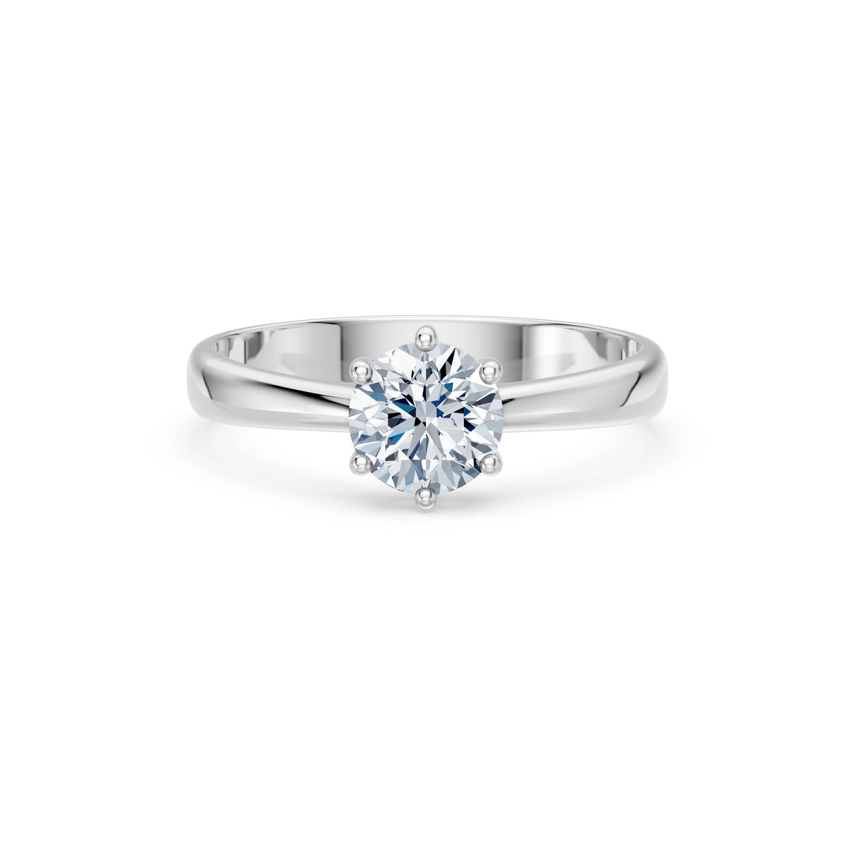 Inel de Logodnă Solitaire din Aur, Diamant Rotund Briliant 1,00 CT