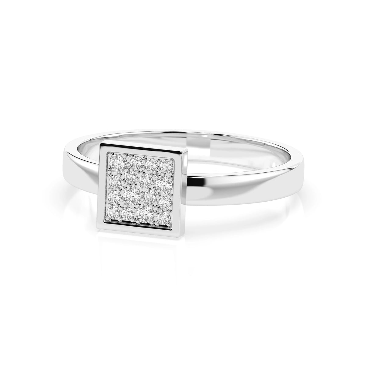 Inel din Aur cu Diamante, Forma Rotund Briliant, 0,13 CT
