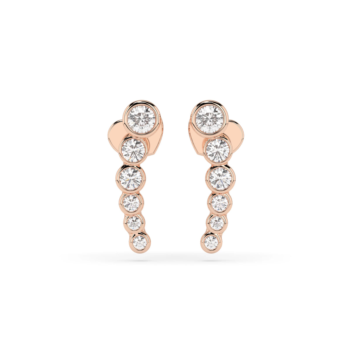 Cercei din Aur cu Diamante, Forma Rotund Briliant, 0,32 CT