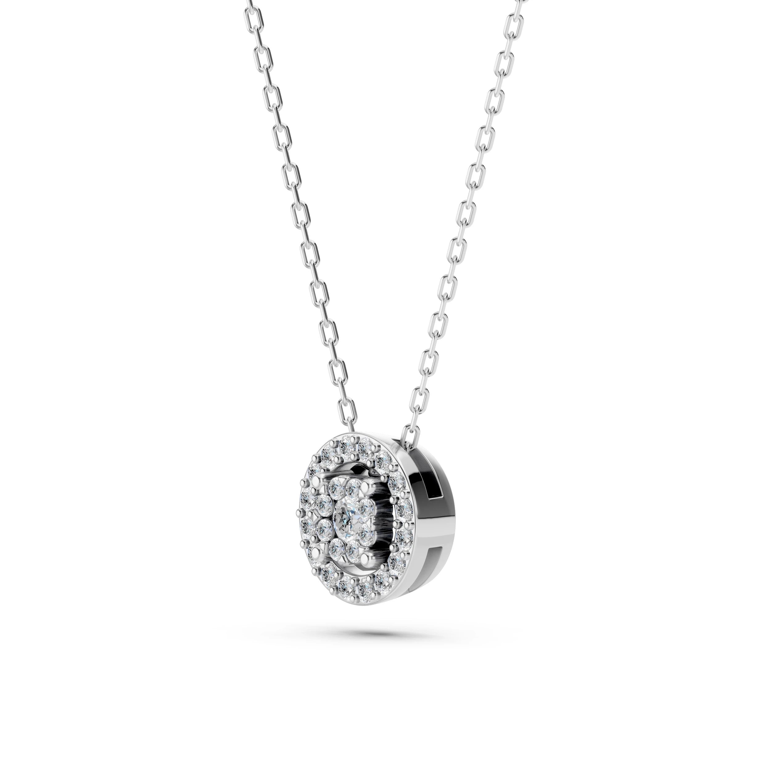 Colier din Aur cu Diamante Rotunde Briliant 0.14 CT