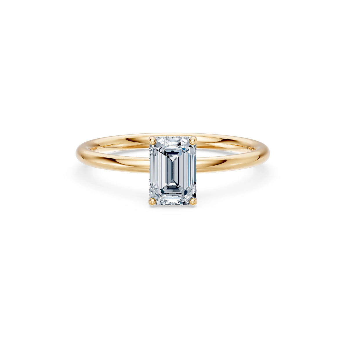 Inel de Logodnă Solitaire din Aur, Diamant Emerald 1,00 CT