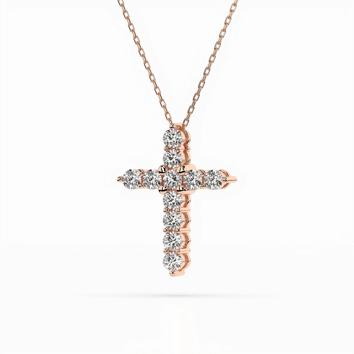 Colier din Aur cu Diamante, Forma Rotund Briliant, 0,52 CT