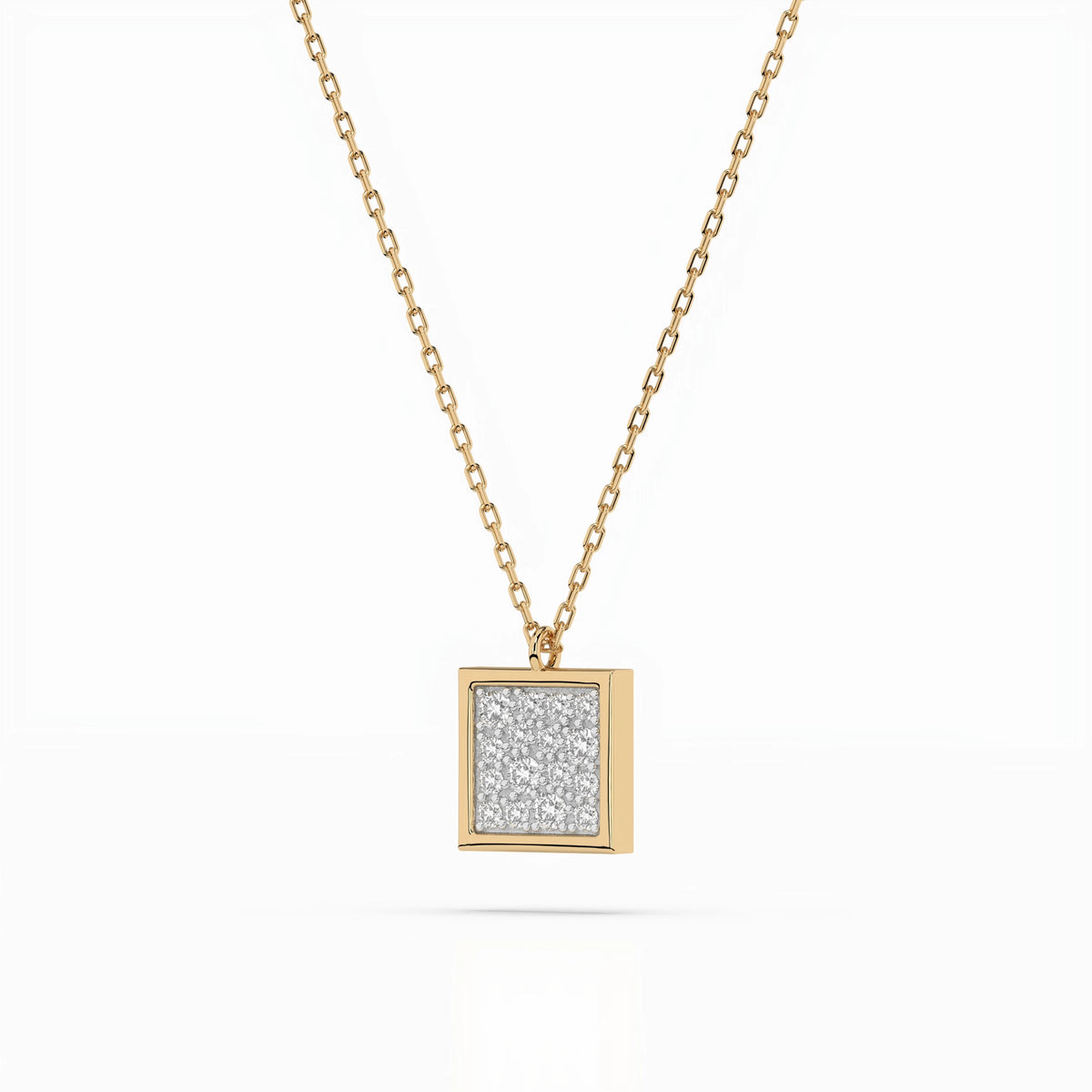 Colier din Aur cu Diamante, Forma Rotund Briliant, 0,13 CT