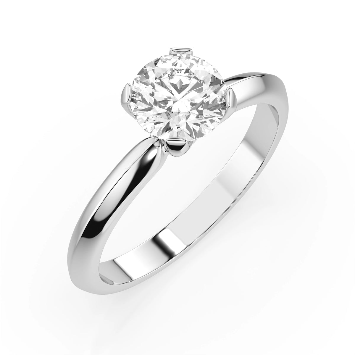 Inel de Logodnă Solitaire din Aur, Diamant Rotund Briliant 1,00 CT