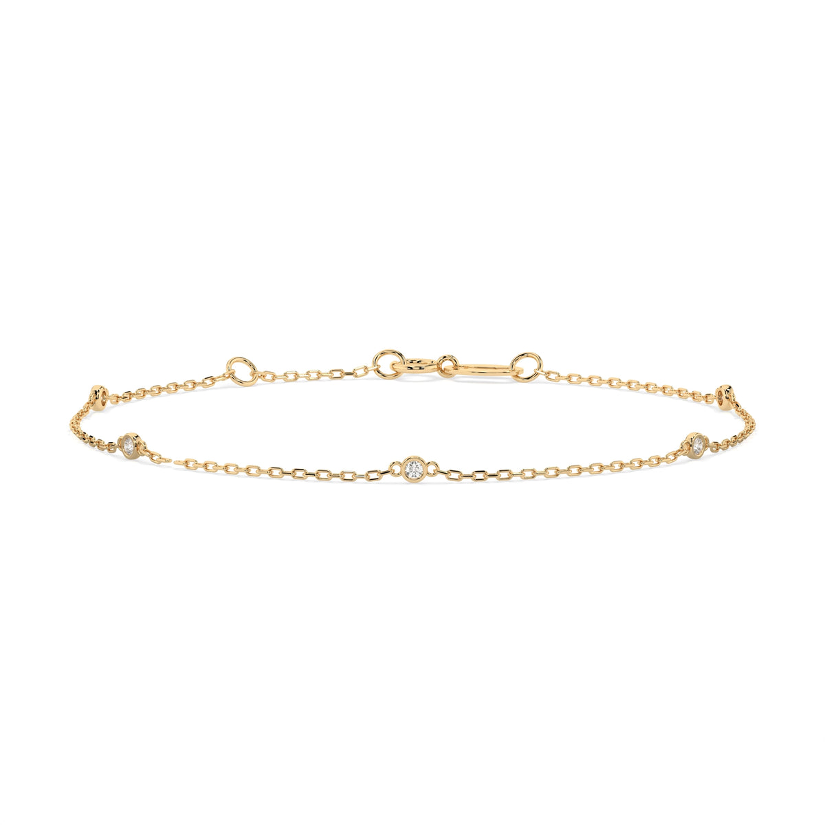 Brățară din Aur cu Diamante, Forma Rotund Briliant, 0,07 CT
