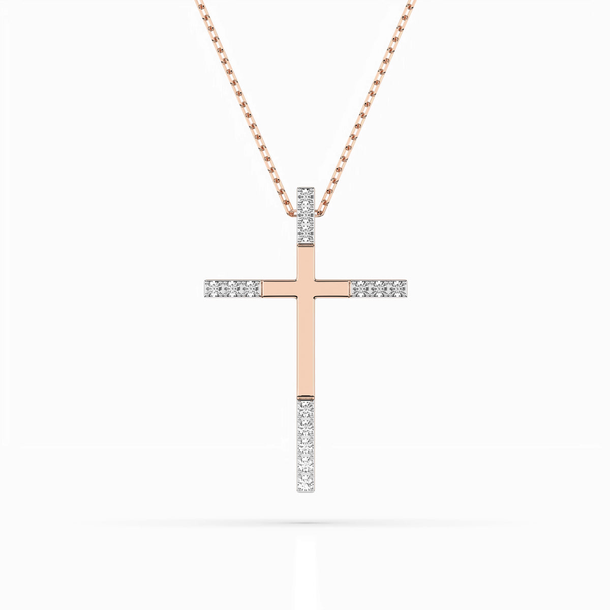 Colier din Aur cu Diamante, Forma Rotund Briliant, 0,08 CT