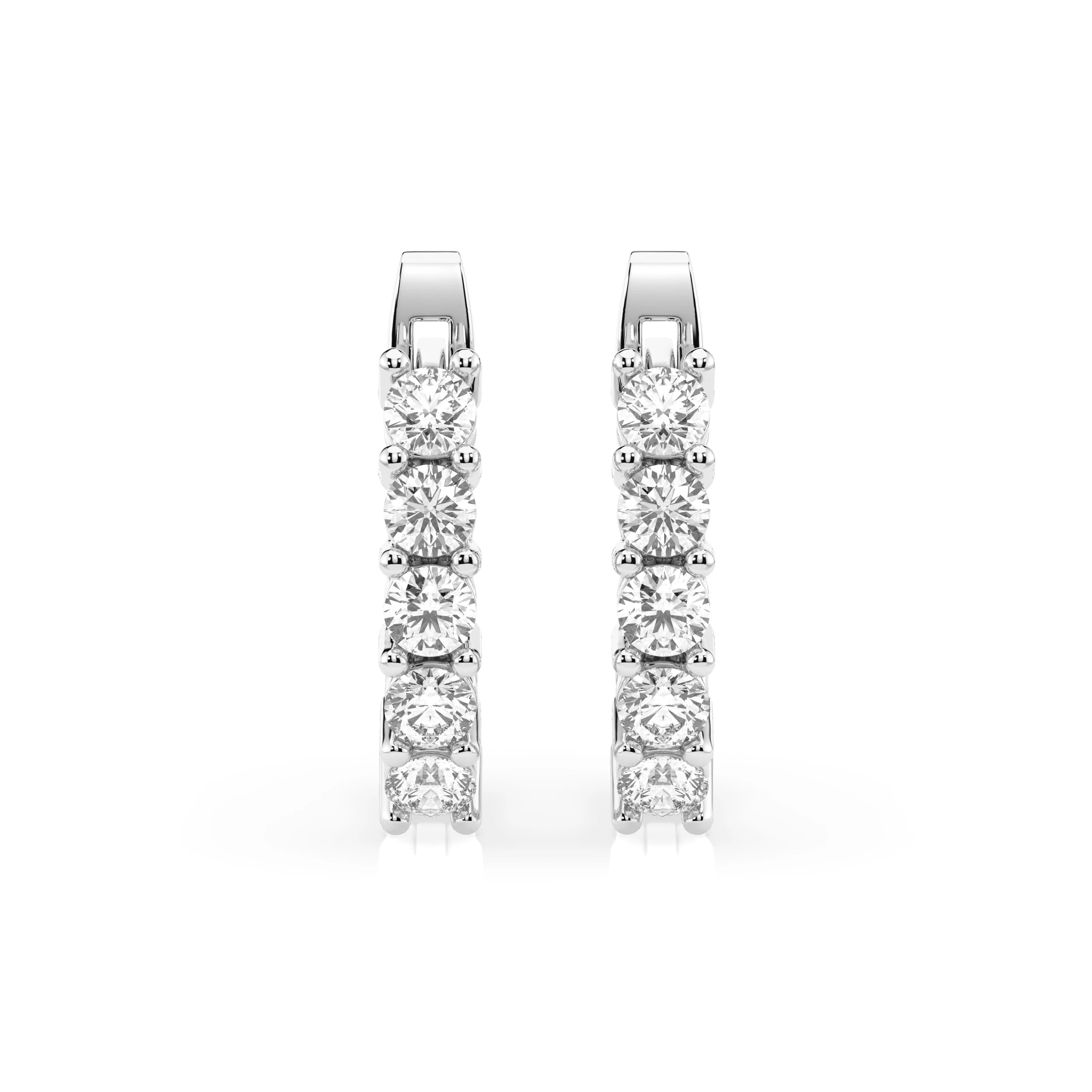Cercei din Aur cu Diamante Rotunde Briliant 0.60 CT