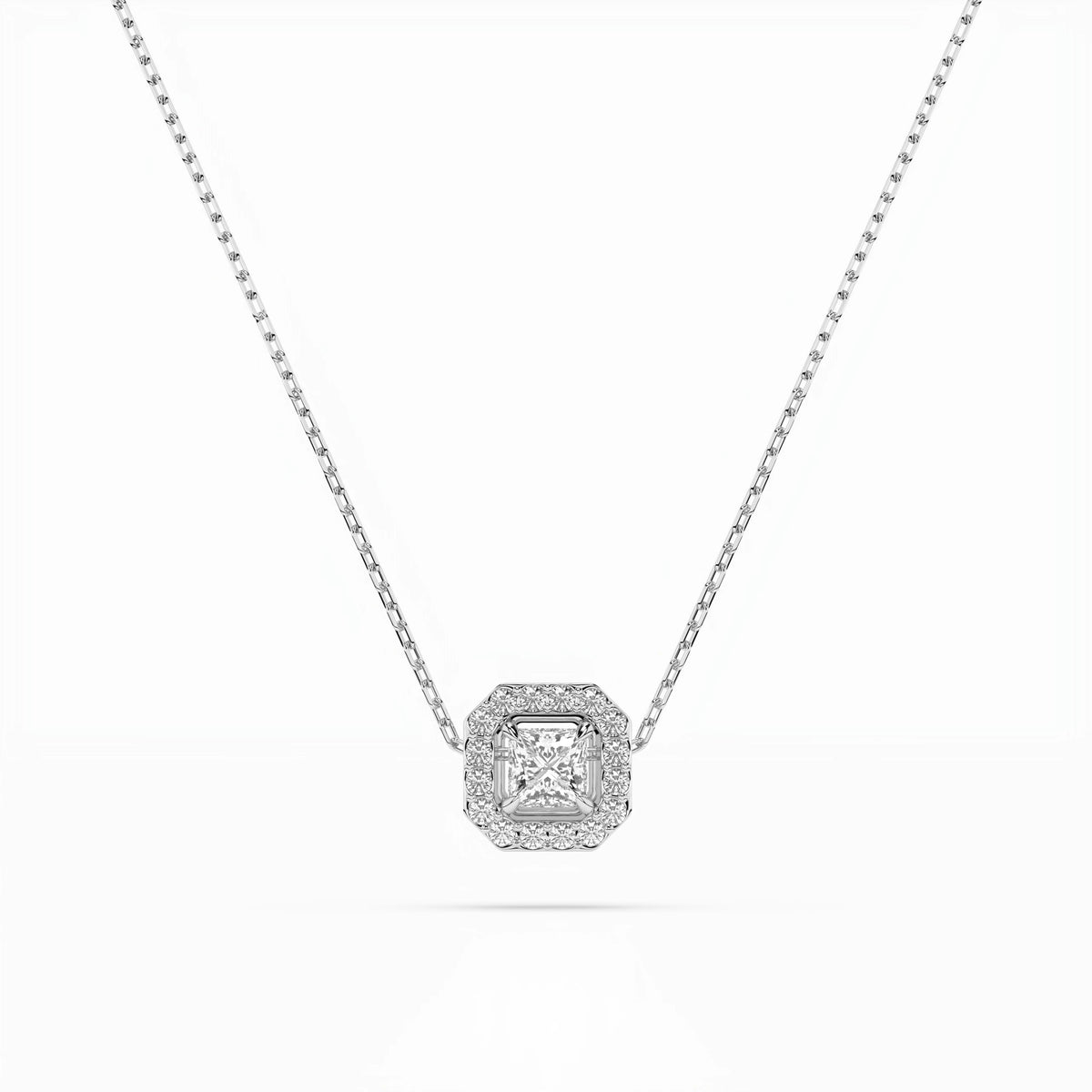 Colier din Aur cu Diamante, Forma Princess, 0,25 CT