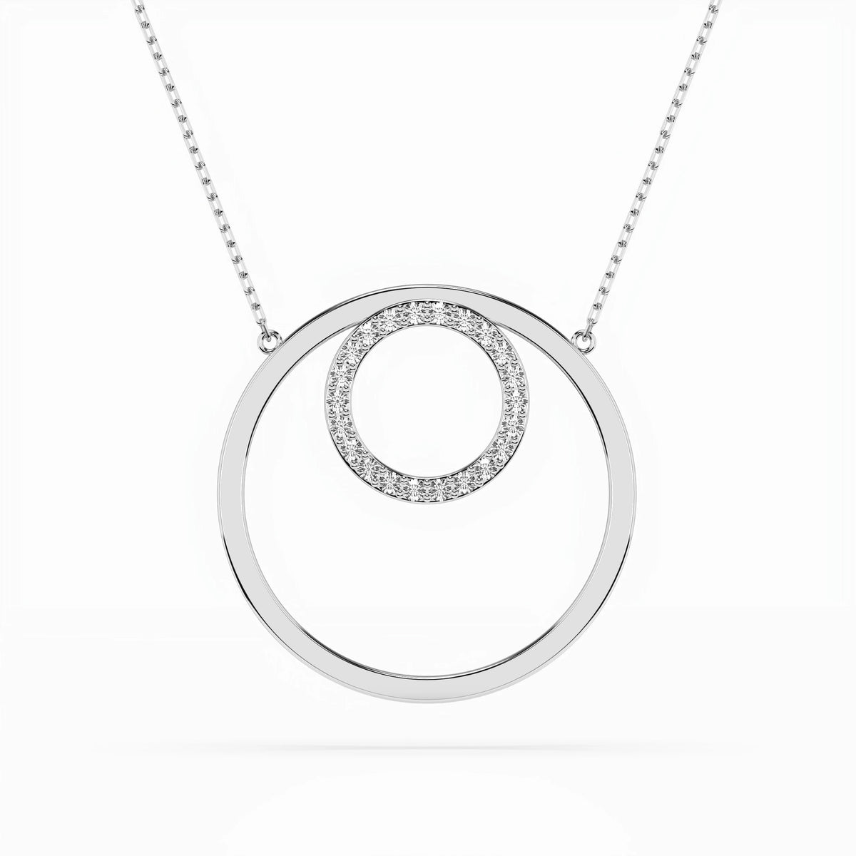 Colier din Aur cu Diamante, Forma Rotund Briliant, 0,13 CT