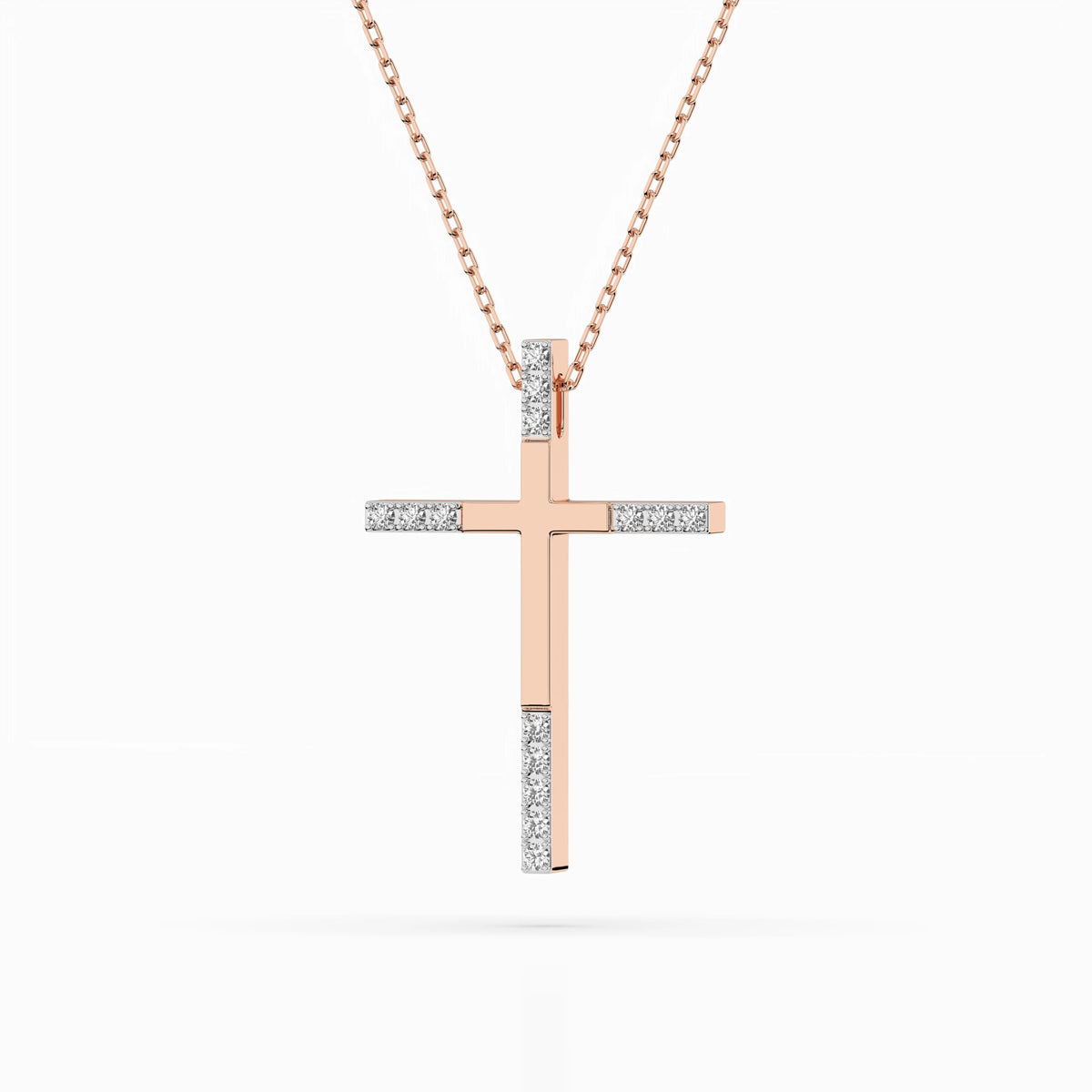 Colier din Aur cu Diamante, Forma Rotund Briliant, 0,08 CT