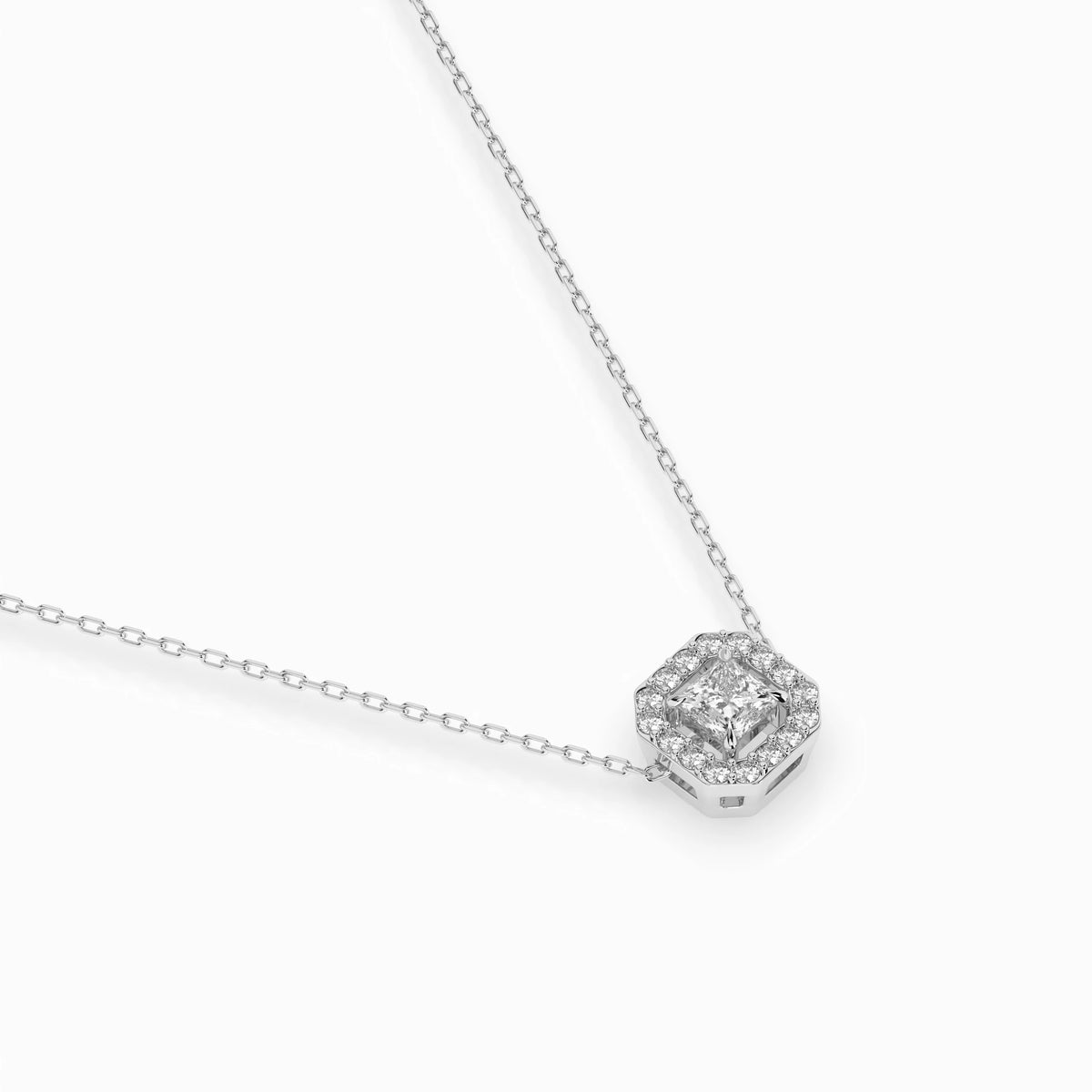 Colier din Aur cu Diamante, Forma Princess, 0,25 CT