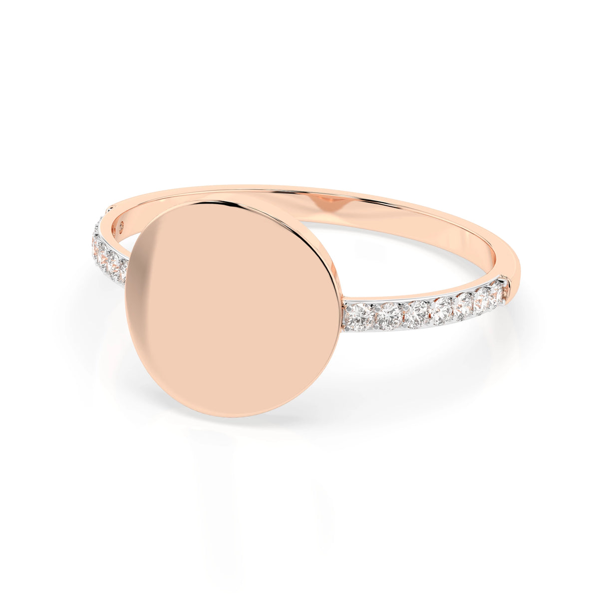 Inel din Aur cu Diamante, Forma Rotund Briliant, 0,14 CT