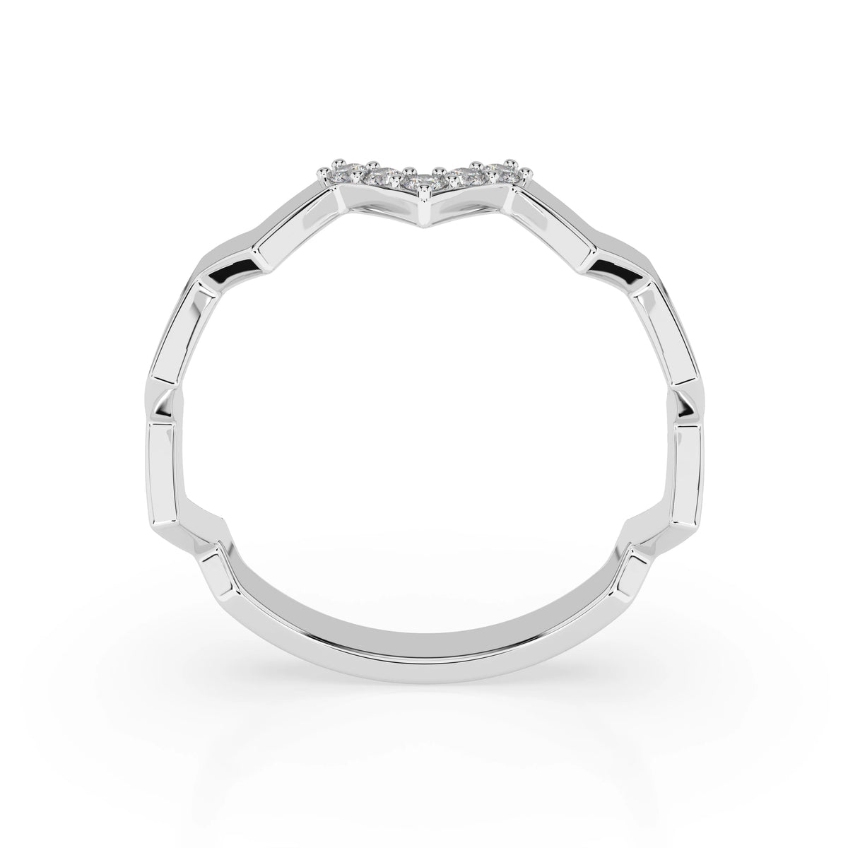 Inel din Aur cu Diamante, Forma Rotund Briliant, 0,05 CT
