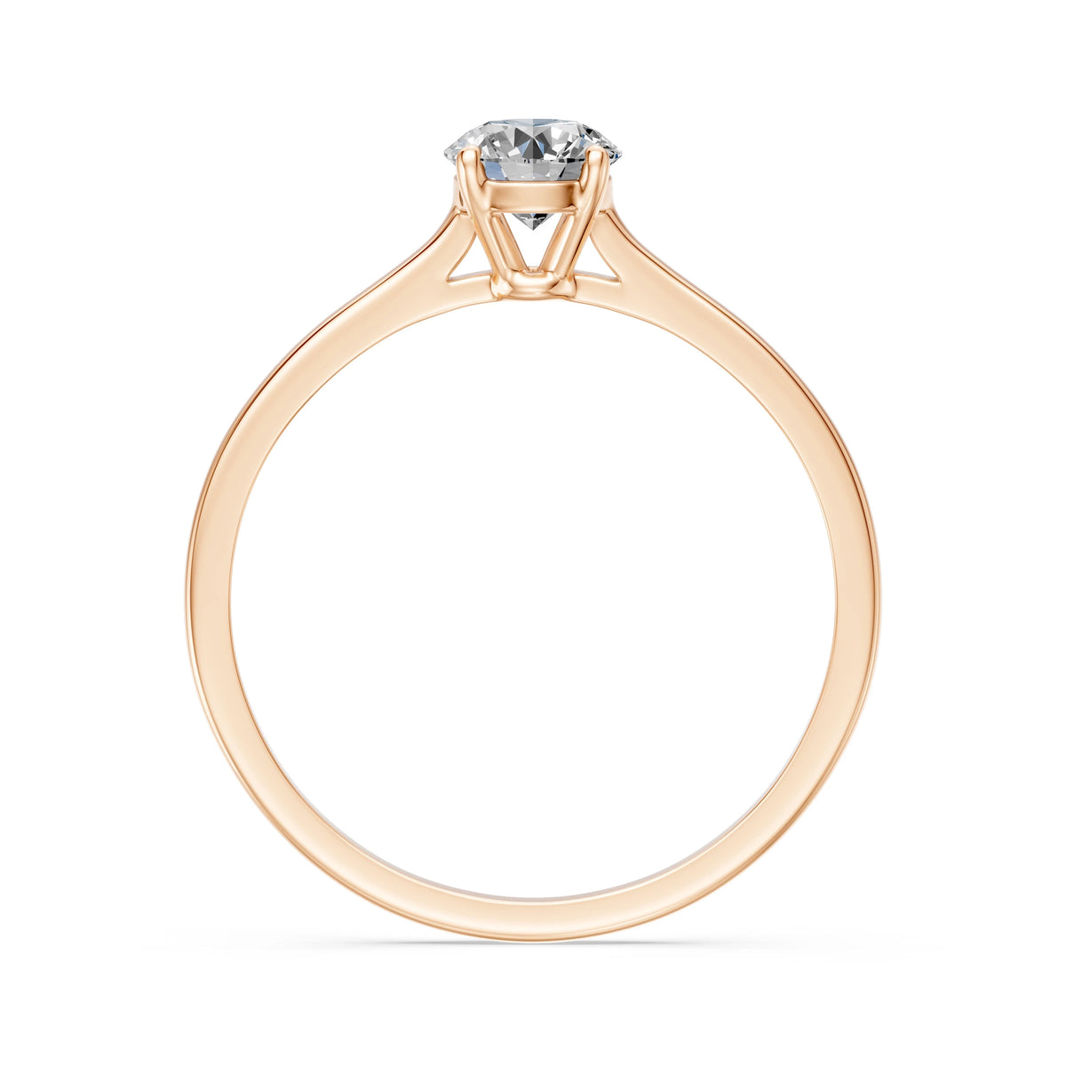 Inel de Logodnă Solitaire din Aur, Diamant Rotund Briliant 0,50 CT