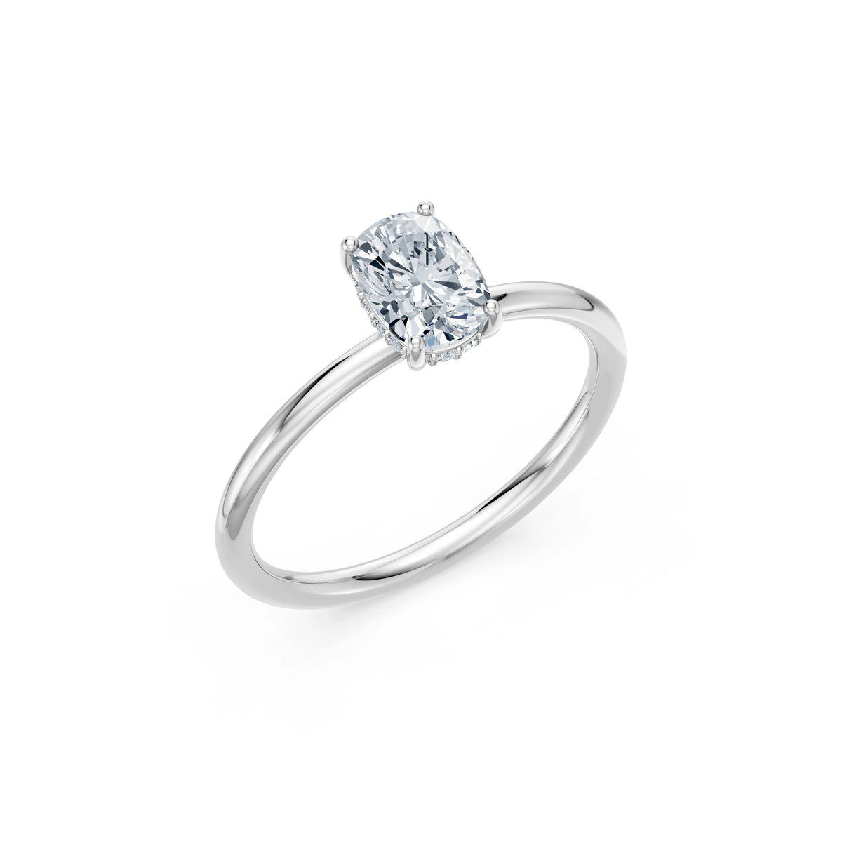 Inel de Logodnă Solitaire din Aur, Diamant Cushion 1,00 CT
