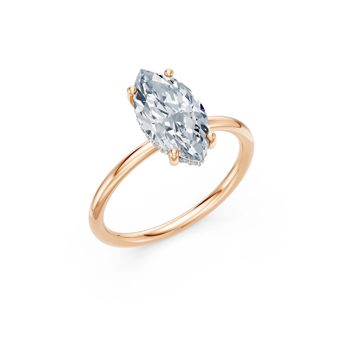Inel de Logodnă Solitaire din Aur, Diamant Marquise 2,00 CT