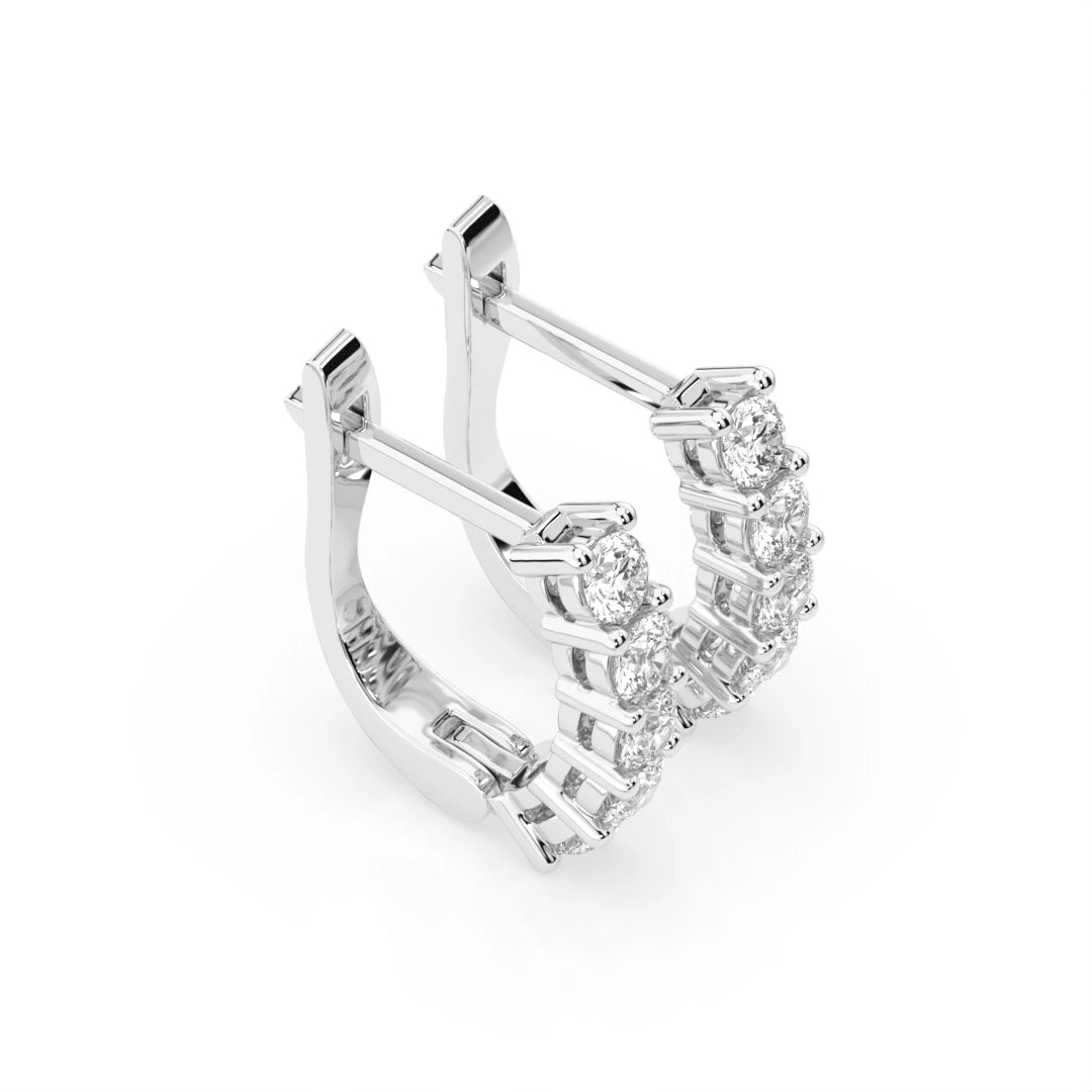 Cercei din Aur cu Diamante Rotunde Briliant 0.60 CT
