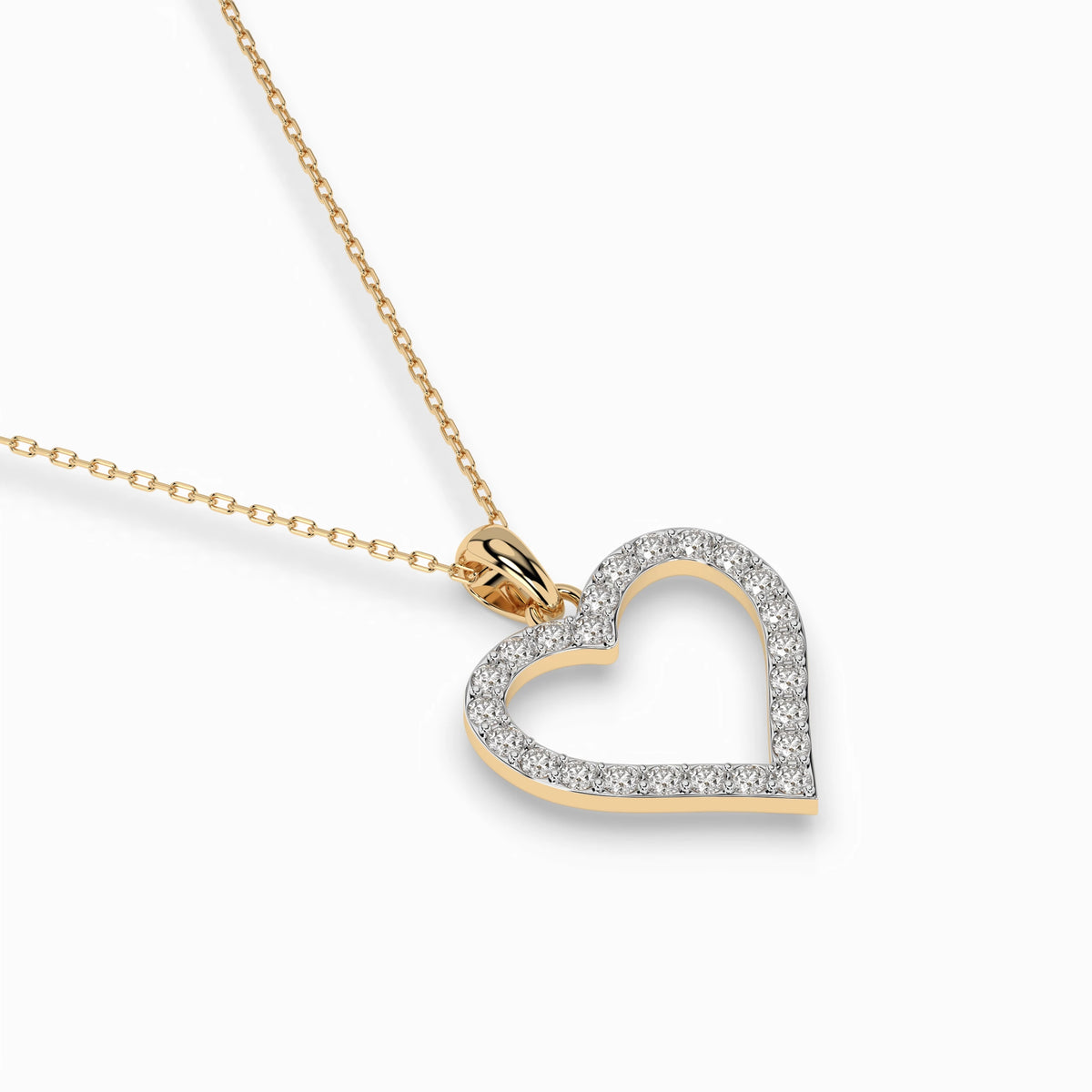 Colier din Aur cu Diamante, Forma Rotund Briliant, 0,31 CT