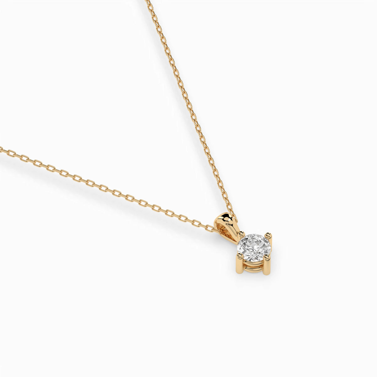Colier din Aur cu Diamant, Forma Rotund Briliant, 0,20 CT