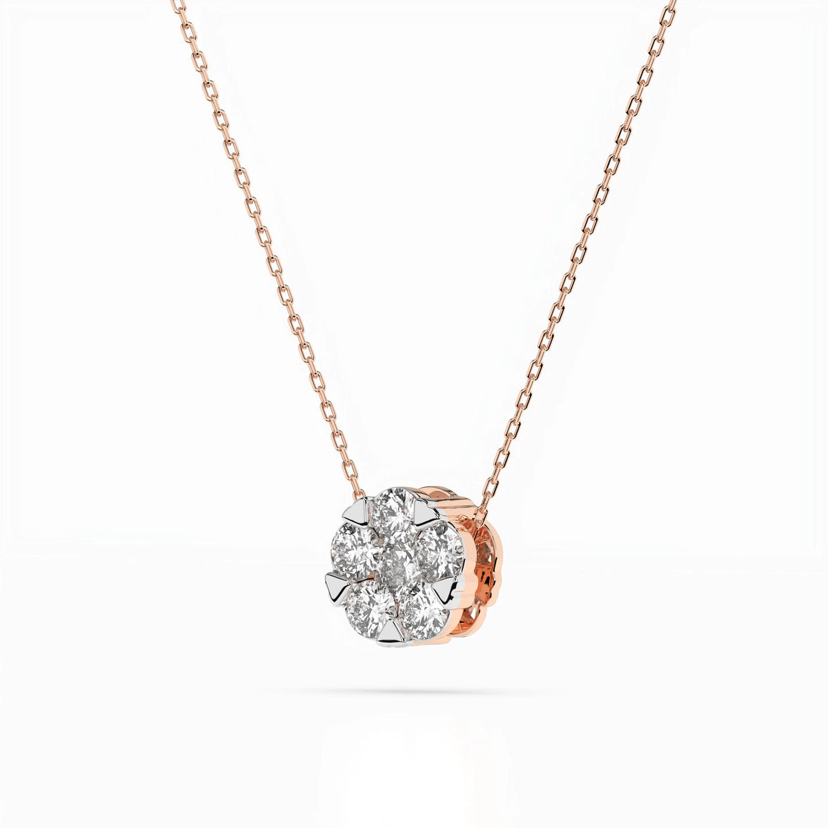 Colier din Aur cu Diamante, Forma Rotund Briliant, 0,58 CT