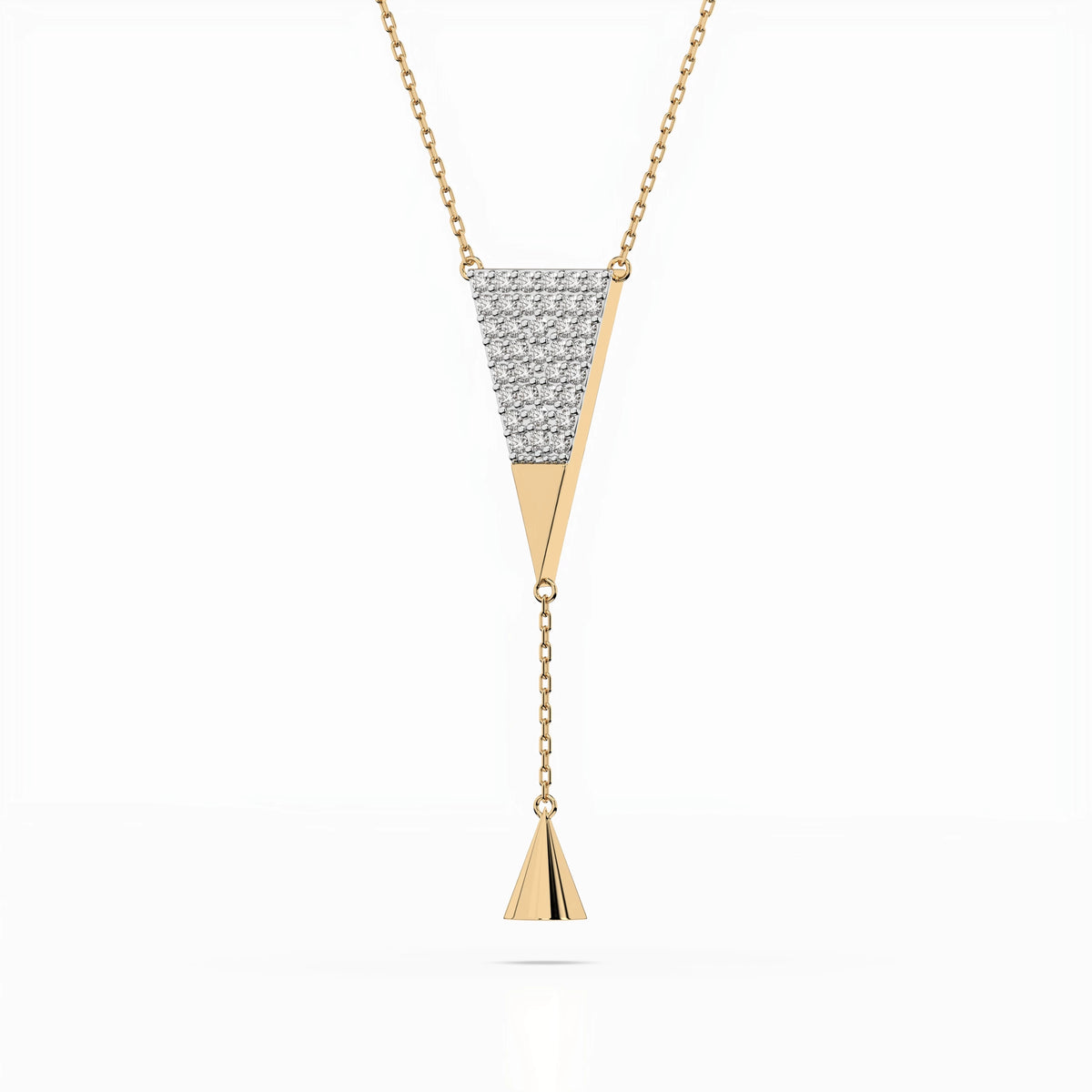 Colier din Aur cu Diamante, Forma Rotund Briliant, 0,22 CT