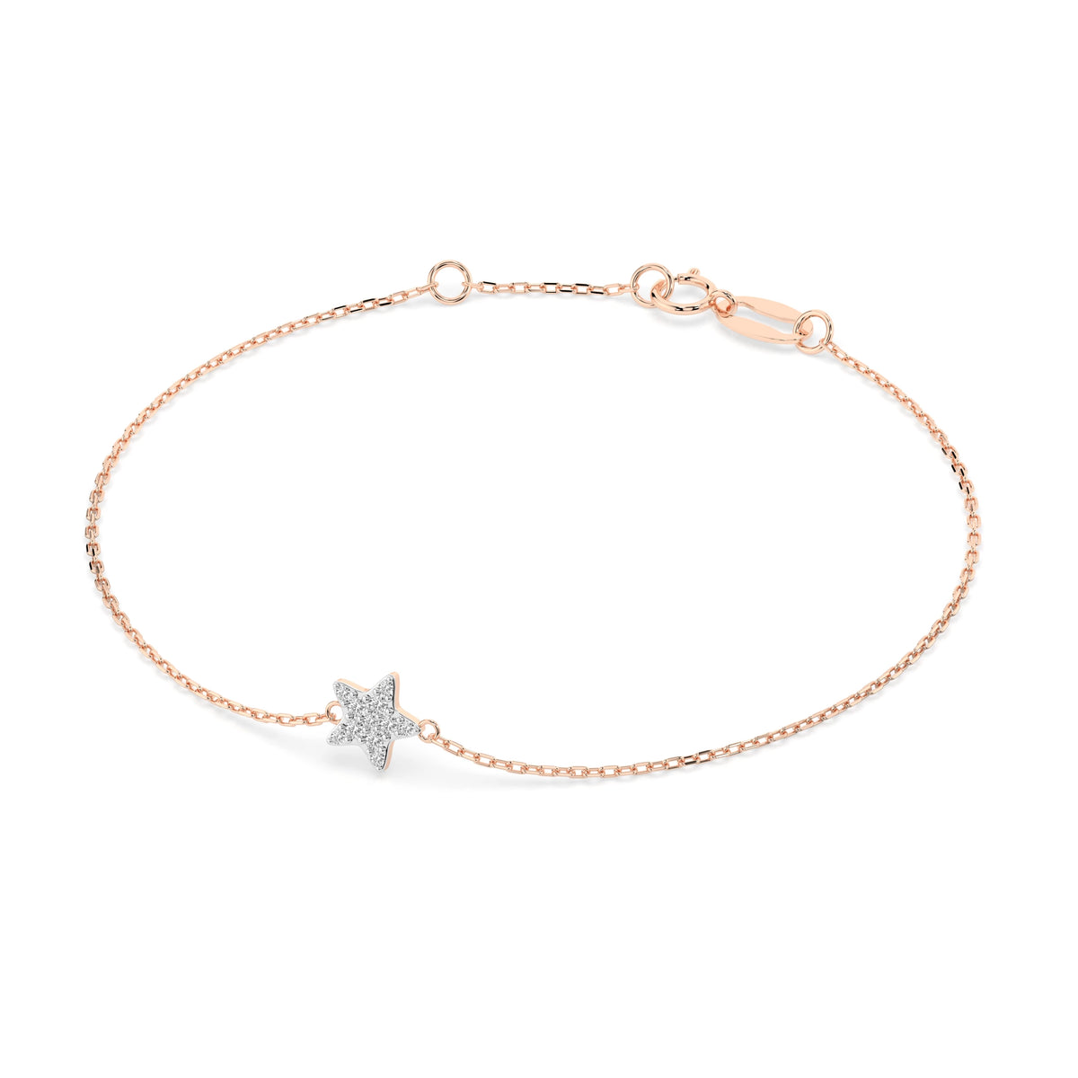 Brățară din Aur cu Diamante, Forma Rotund Briliant, 0,08 CT