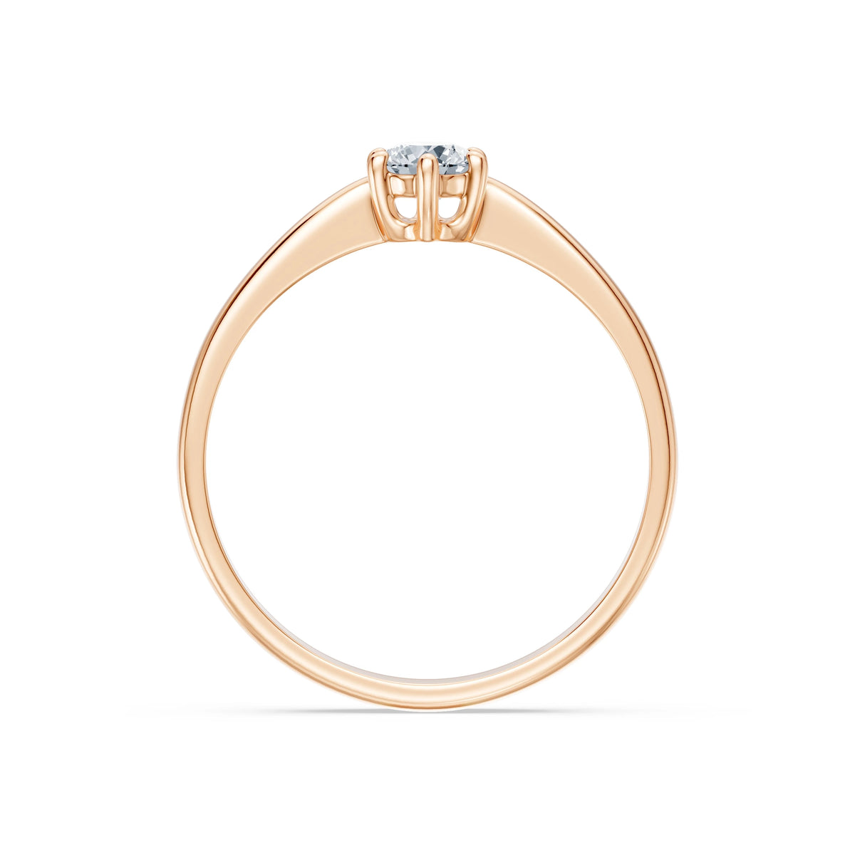 Inel de Logodnă Solitaire din Aur, Diamant Rotund Briliant 0,30 CT