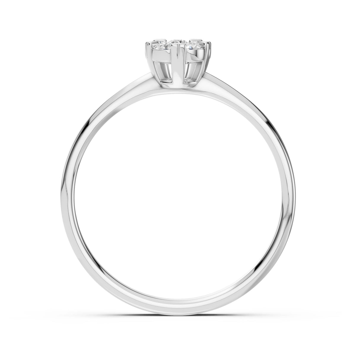 Inel din Aur cu Diamante, Forma Rotund Briliant, 0,20 CT