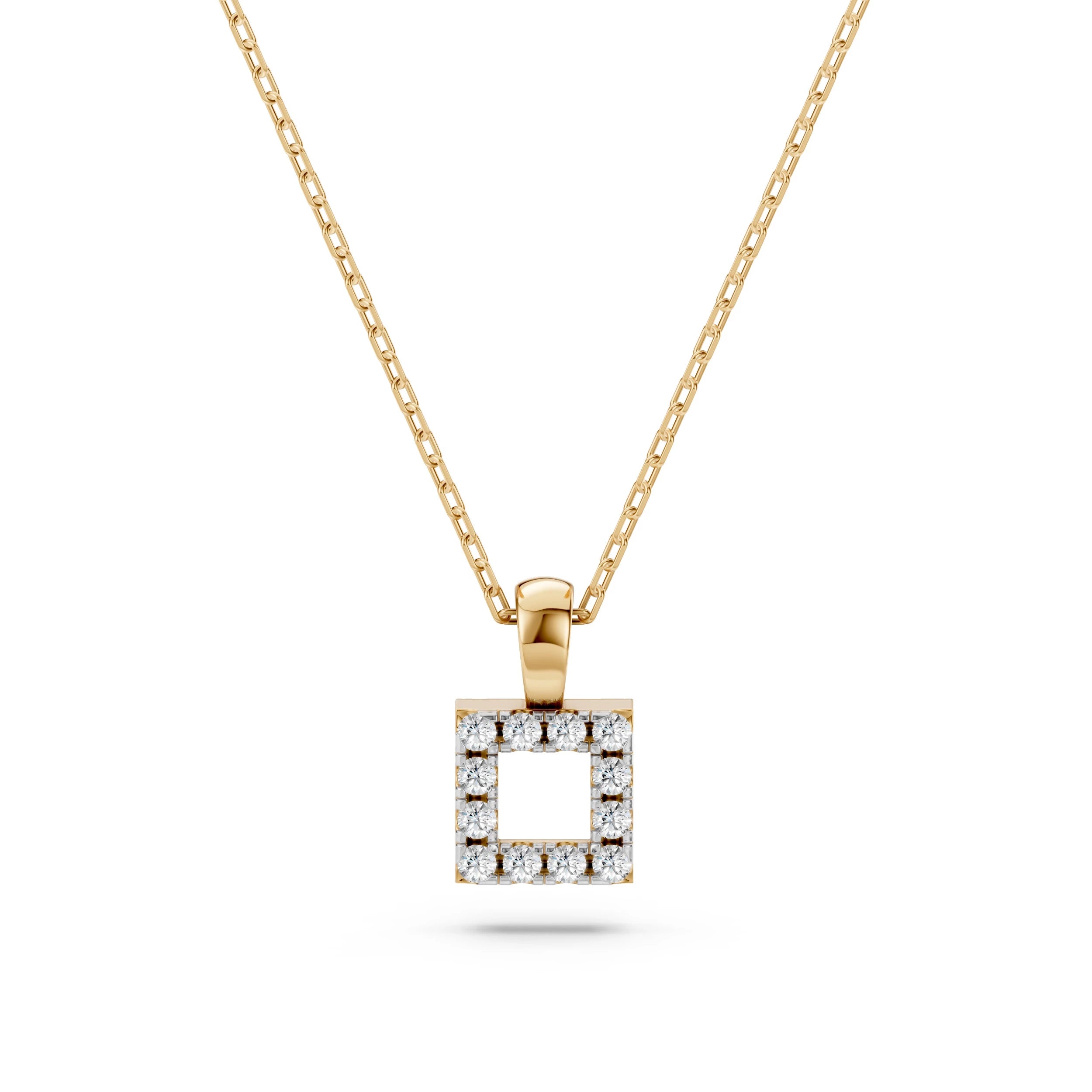 Colier din Aur cu Diamante Rotunde Briliant 0.06 CT