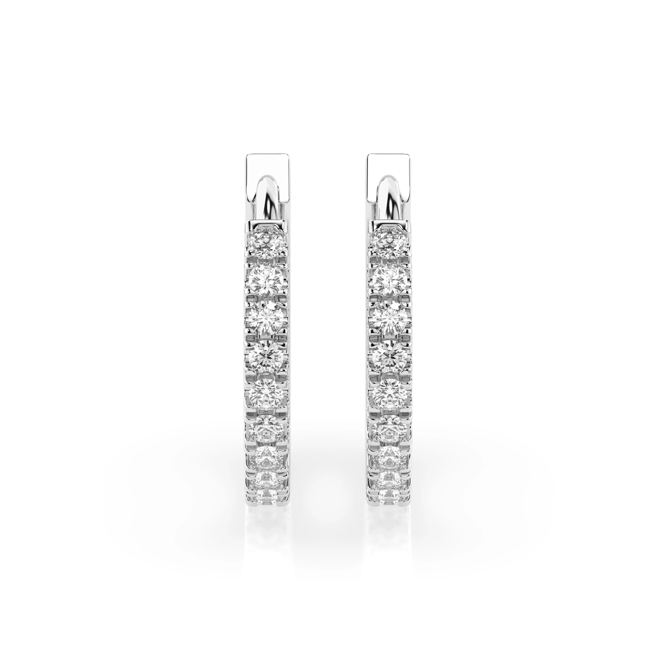 Cercei din Aur cu Diamante Rotunde Briliant 0.22 CT