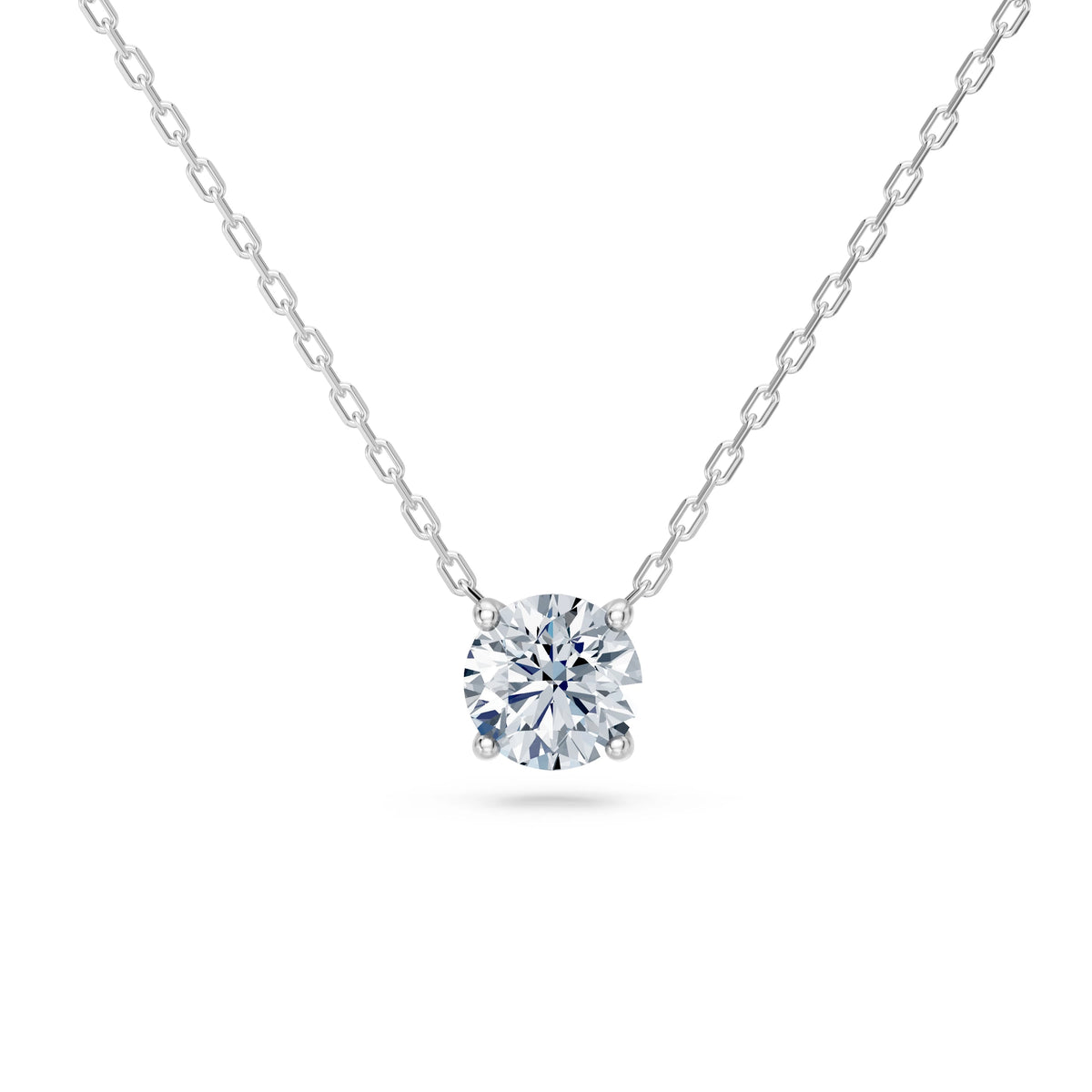Colier din Aur cu Diamant, Forma Rotund Briliant, 0,70 CT