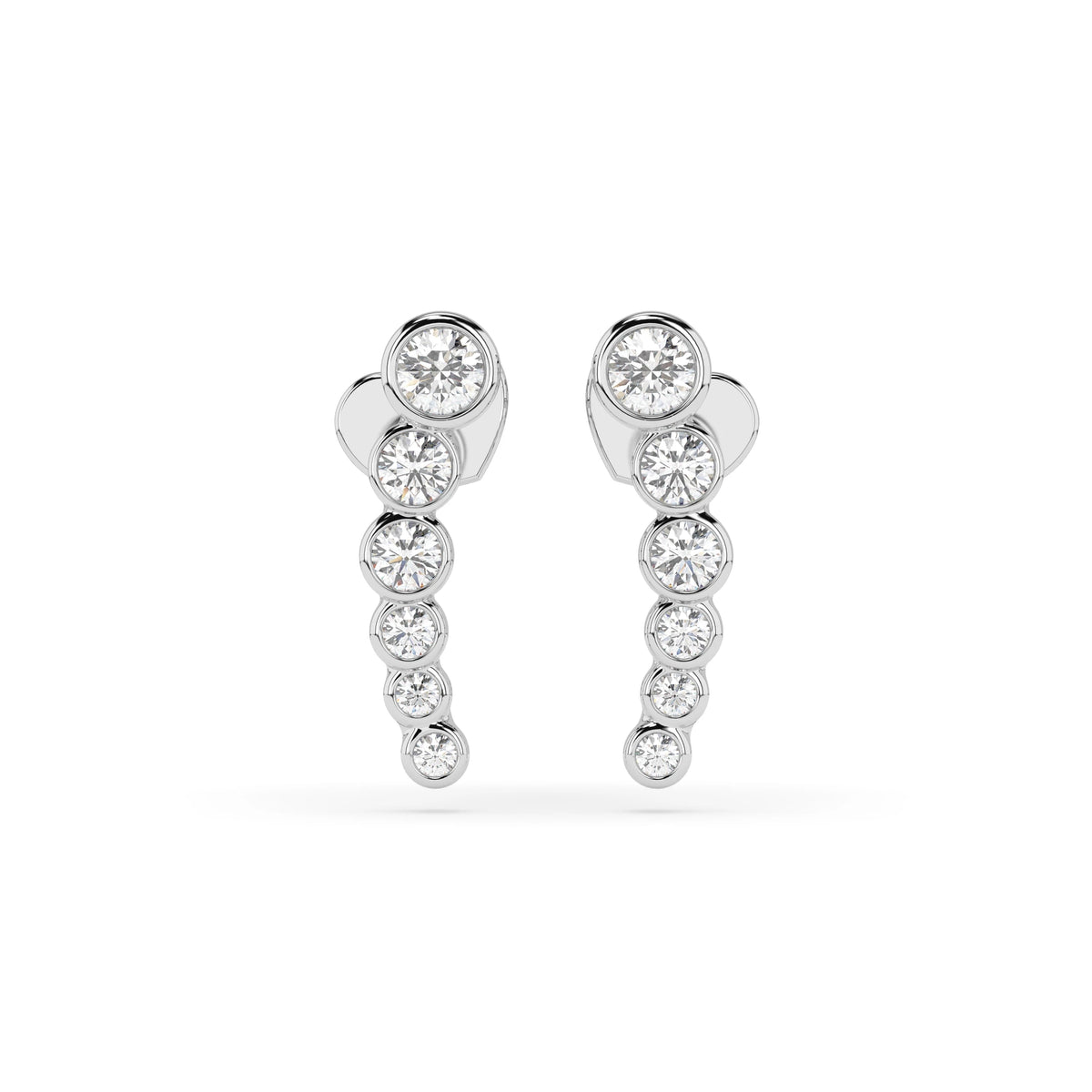 Cercei din Aur cu Diamante, Forma Rotund Briliant, 0,32 CT