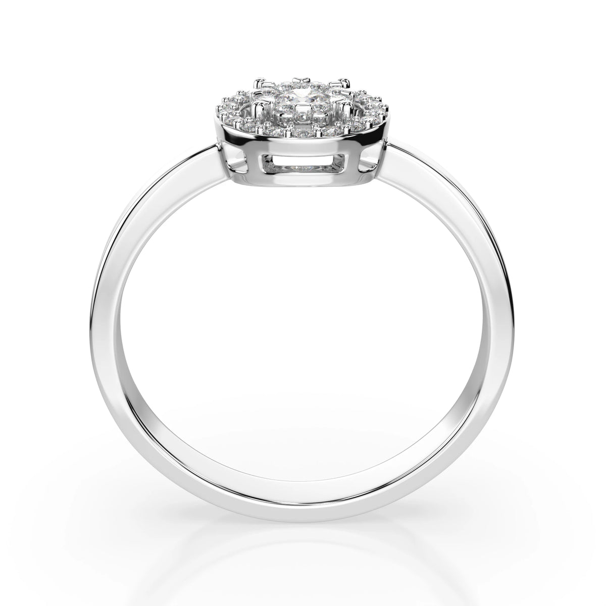 Inel din Aur cu Diamante, Forma Rotund Briliant, 0,24 CT