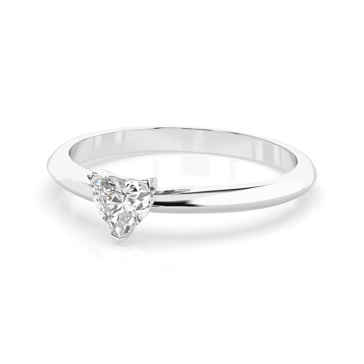 Inel de Logodnă Solitaire din Aur, Diamant Inimă 0,30 CT