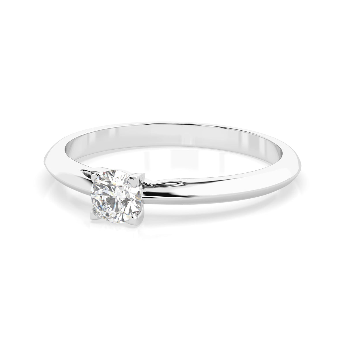 Inel de Logodnă Solitaire din Aur, Diamant Rotund Briliant 0,30 CT
