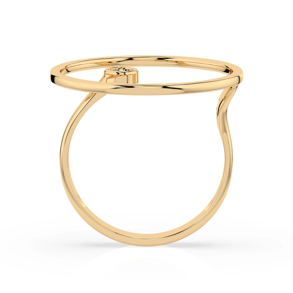 Inel din Aur cu Diamant, Forma Rotund Briliant, 0,03 CT
