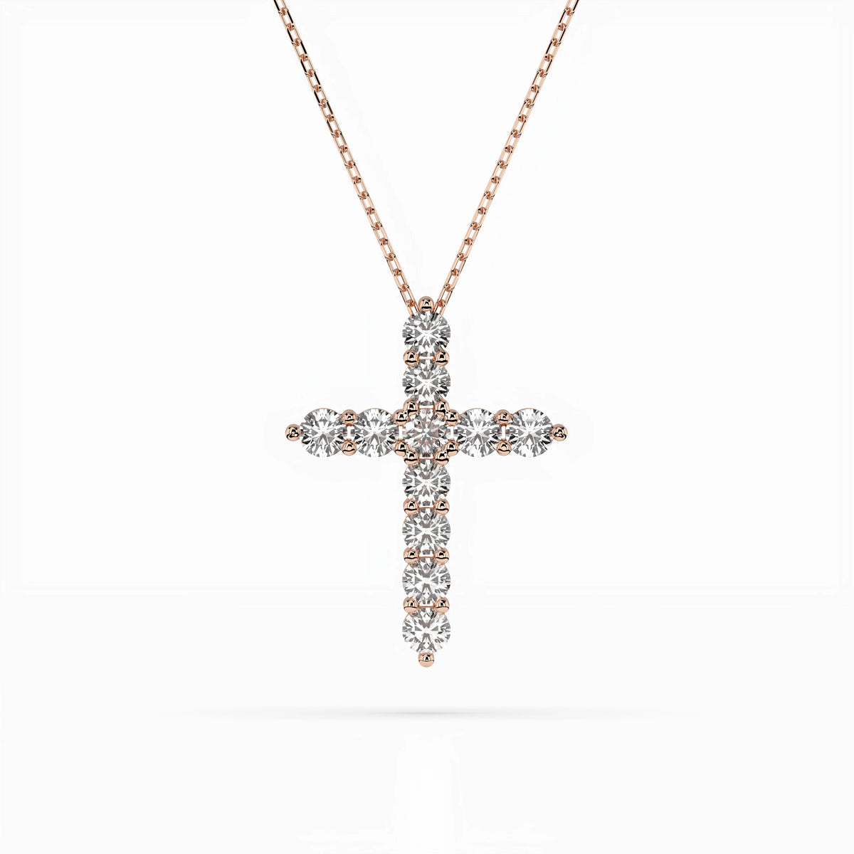 Colier din Aur cu Diamante, Forma Rotund Briliant, 1,10 CT