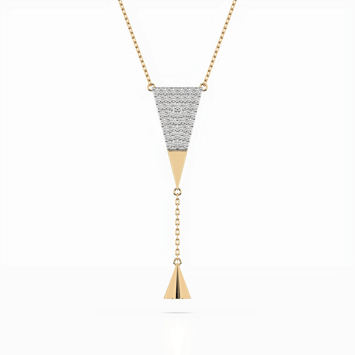 Colier din Aur cu Diamante, Forma Rotund Briliant, 0,22 CT