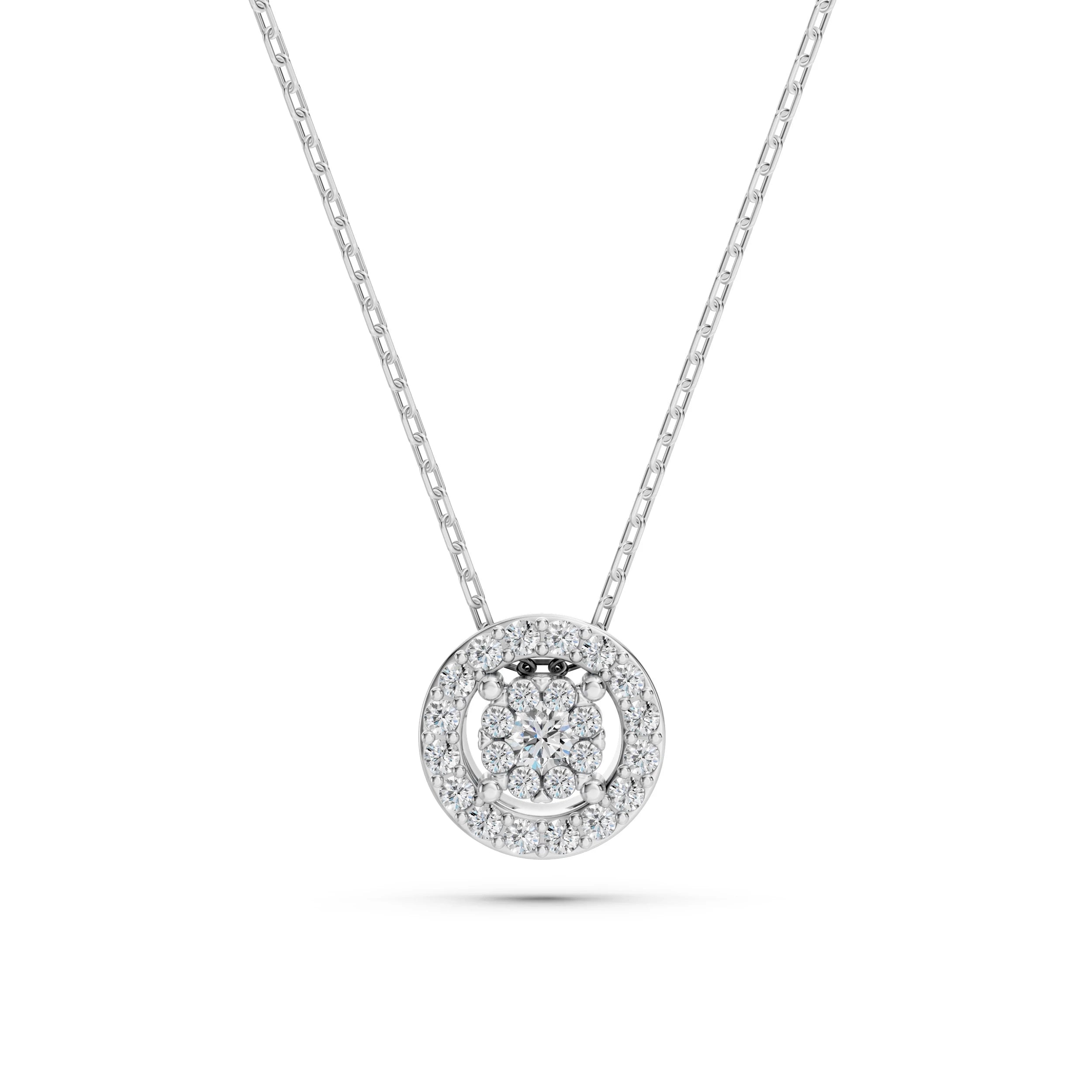 Colier din Aur cu Diamante Rotunde Briliant 0.14 CT