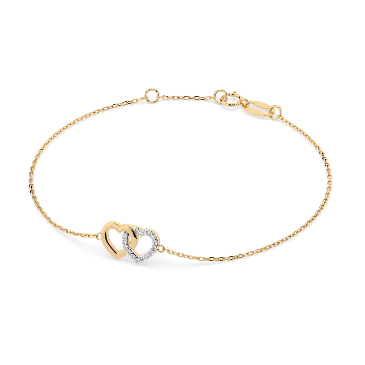 Brățară din Aur cu Diamante, Forma Rotund Briliant, 0,08 CT
